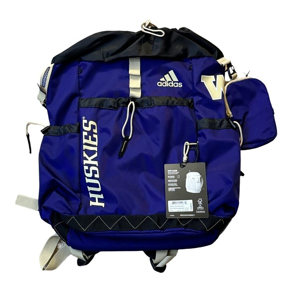 Adidas Washington Huskies Utility Premium Backpack Purple Gold Unisex GA5740